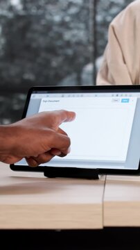 Business Contract ESigning: Legal Signature On Tablet