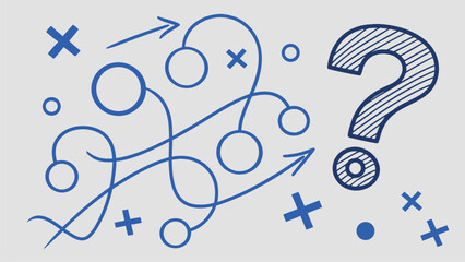 Business strategy concept with question mark and flowchart © Sheikh