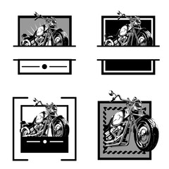 Badge Rectangular Motorbike Retro Auto Shop