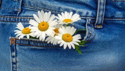 A delicate spring daisy held in hands blooms with natural beauty amidst a colorful garden bouquet of pink flora and green leaves