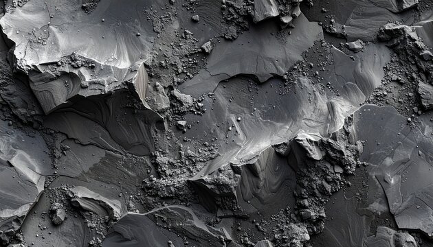 Microscopic View of Crystalline Structure Showing Jagged Edges and Rough Surfaces.