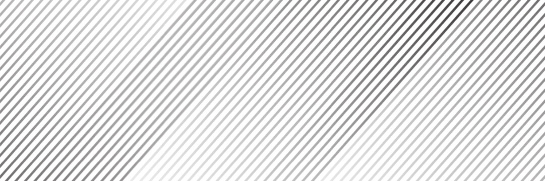 Slant line halftone gradation texture. Fading diagonal stripe gradient background. Black oblique pattern backdrop. Vanishing thin parallel line wallpaper for overlay
