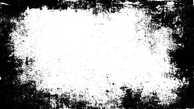 Grungy texture with white center and rough black edges overlay effect