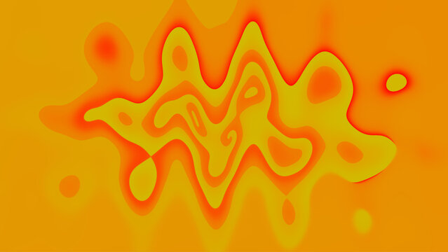 Vibrant abstract yellow red wavy pattern illustration