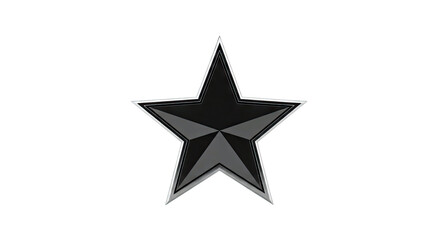 Obraz premium Black and silver star emblem