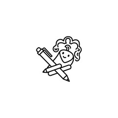 Fototapeta premium Smiling Pen Character vector illustration