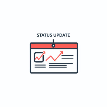 Status Update Report Icon vector illustration