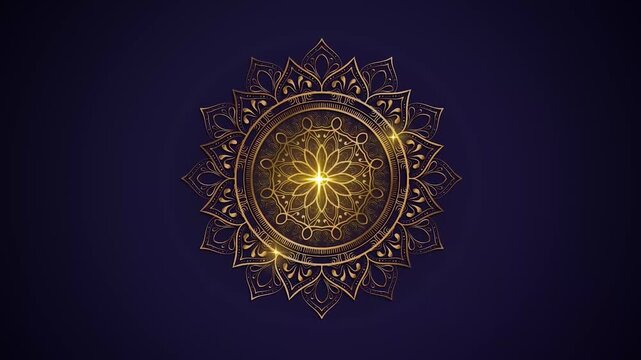 Decorative Golden Flower  Mandala Design Background