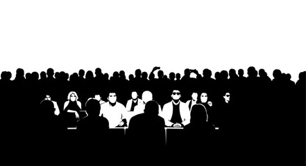 Naklejka premium Band Performing on Stage Concert.