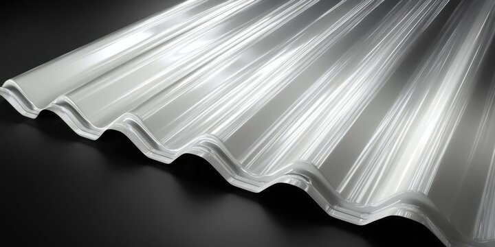 Corrugated translucent plastic sheet material for roofing and construction applications