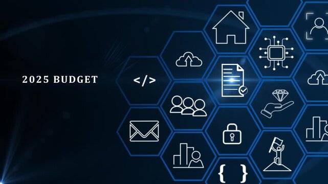 2025 Budget planning and management concept. Company budget allocation for business or project management. Effective and smart budgeting. Plan, review, approve, allocate, analyze and optimize budgets.
