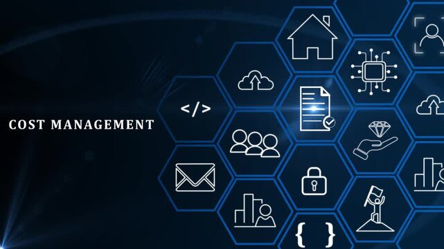 Cost management concept. Cost structure allocation plan, budgeting, control, report. Optimization management, investment. Spending and cost reduction, maximizing value. Cost analysis and improvement.