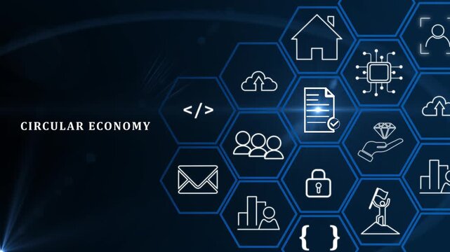 Circular economy concept, recycle, environment, reuse, manufacturing, waste, consumer, resources. LCA Life cycle assessment. Sustainable business development. Limit climate change and global warming.