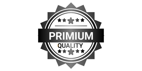 Obraz premium Premium Quality Silver Badge Seal – Luxury Metallic Product Certification Emblem with Star Rating