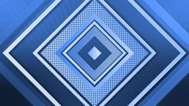 Vibrant concentric diamond geometric background animation, Geometric design featuring concentric diamond shapes with gradient colors