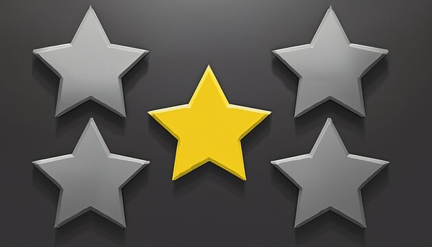 a single yellow star is displayed among four gray stars indicating a low rating