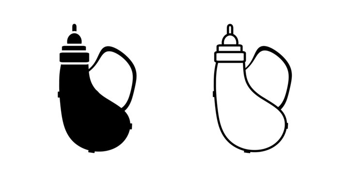 Bota bag set icon isolated on white background.