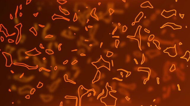 Orange floaters commonly seen in human eyes, suitable for medical articles, optometry websites, and ophthalmology presentations for a professional look.