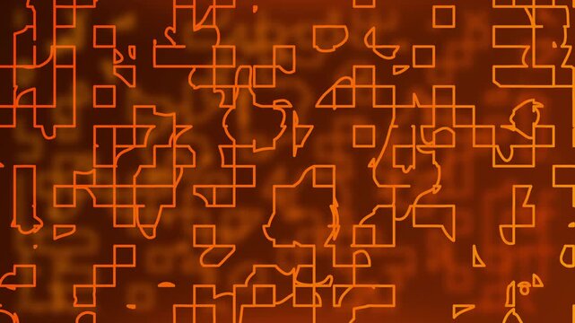 Orange background with abstract grid pattern overlayed. Suitable for elegant, modern, and minimalist design projects and presentations.	