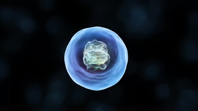 Bacteria Cell Structure 3D Animation Sequence.