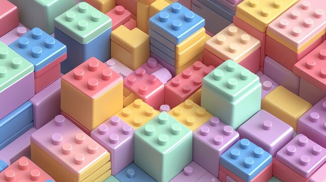 Colorful Building Blocks Toy Collection.