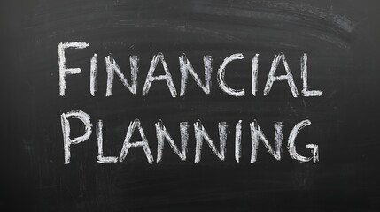 Fototapeta premium AI Generative Financial Planning Concept Showing Chalkboard with Financial Planning Text