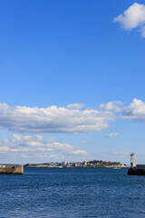 師崎港から日間賀島を望む　愛知県南知多町