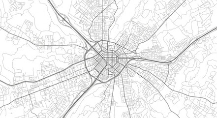 City Map with Radial Roads.