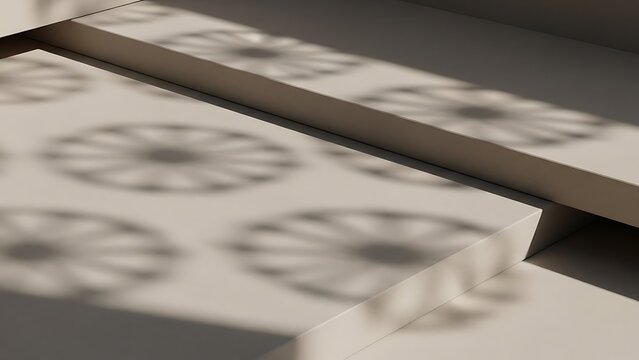 Close-up of a printing press producing patterned paper.