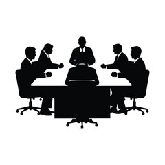 Business professionals in meeting at conference table