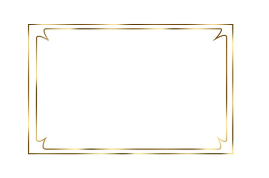 Luxury Golden Decorative Frame Border for posters mand banners