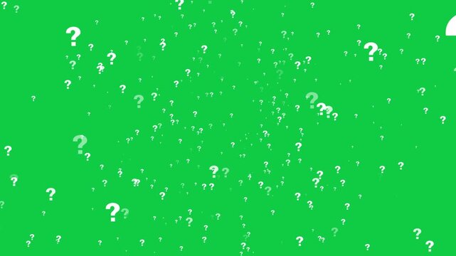 Question Mark Animation with Green Background
