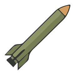 Cartoon Missile Icon