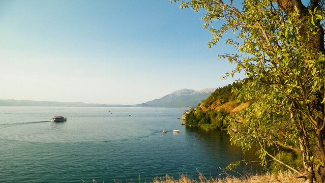 Coastal area of Ochrid Lake, Macedonia.