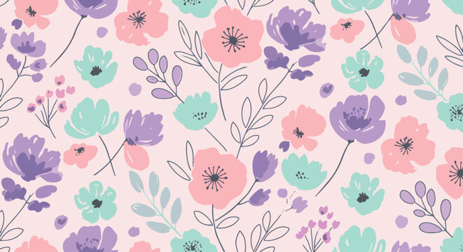Soft watercolor flower design with a dreamy and soothing appearance