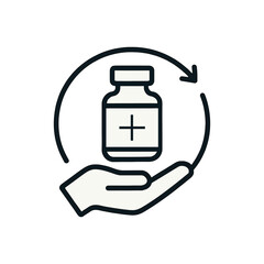 Obraz premium Minimalist Medical Support Icon