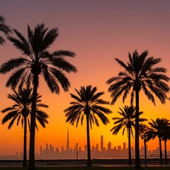 Obraz premium Desert Dawn Silhouette