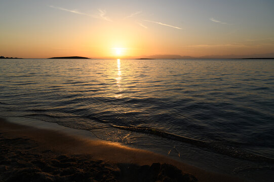 Sunset over Panagia Beach, Elafonisos, Greece  