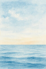 Obraz premium watercolor calm above the horizon