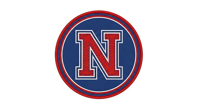 Circular letter n emblem