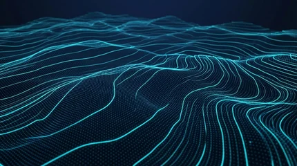 Fototapete Mädchenzimmer Abstract blue waves create a clear liquid texture with light ripples on a swimming pool surface to form a nature inspired ocean wallpaper design  © mstshahina