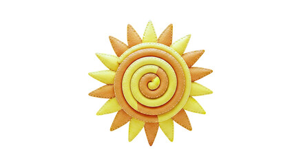 Handmade Sun Decoration with Spiral Center