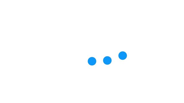 Typing loading dots on transparent background with alpha channel. Loading is indicated by a dot. Load dot icons. A set of loading icon animations is isolated on a white background,with 4k 