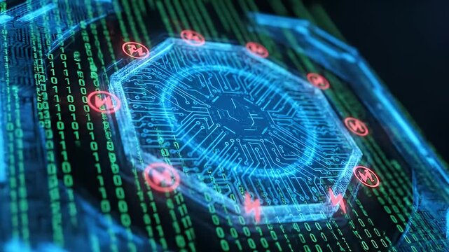 Digital Shield Protection Cyber Security Concept.