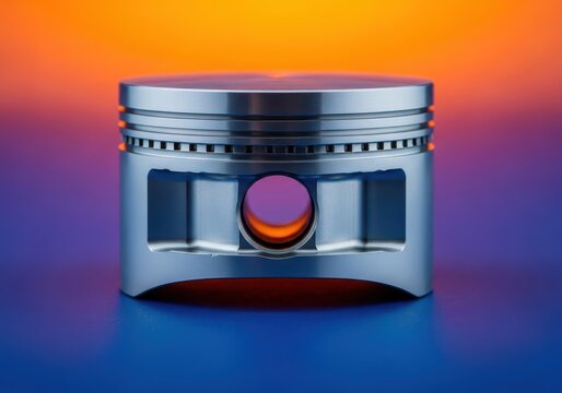 Close up of a highly engineered valve piston component for hydraulic systems showing precision manufacturing and durable metal finish, technical, automotive, manufacturing