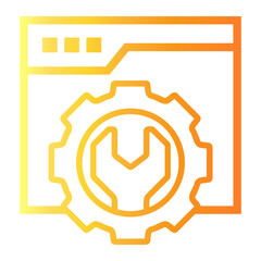 software development Line Gradient Icon