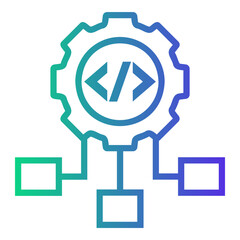 software development Line Gradient Icon