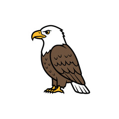 Bald Eagle Cartoon Illustration vector illustration