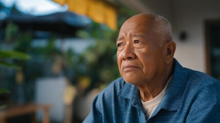Fototapeta premium Elderly man being awarded a long overdue community recognition honor with humble tearful gratitude, perfect for senior belated recognition concept, elder honored emotion, aging acknowledgment,