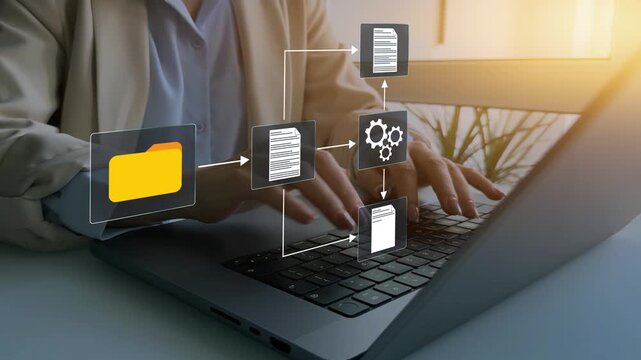 Process automation to efficiently manage files and documentation.System of online documentation database and document management.	
